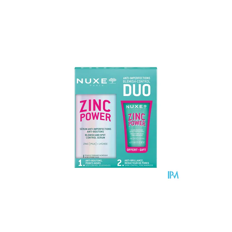 Nuxe zinc power serum fluide mat - La Grande Pharmacie