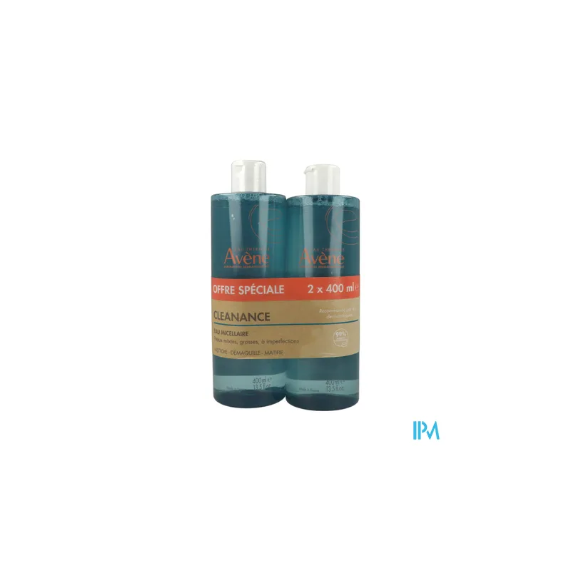 Avene cleanance eau micell 400mlx2 - La Grande Pharmacie