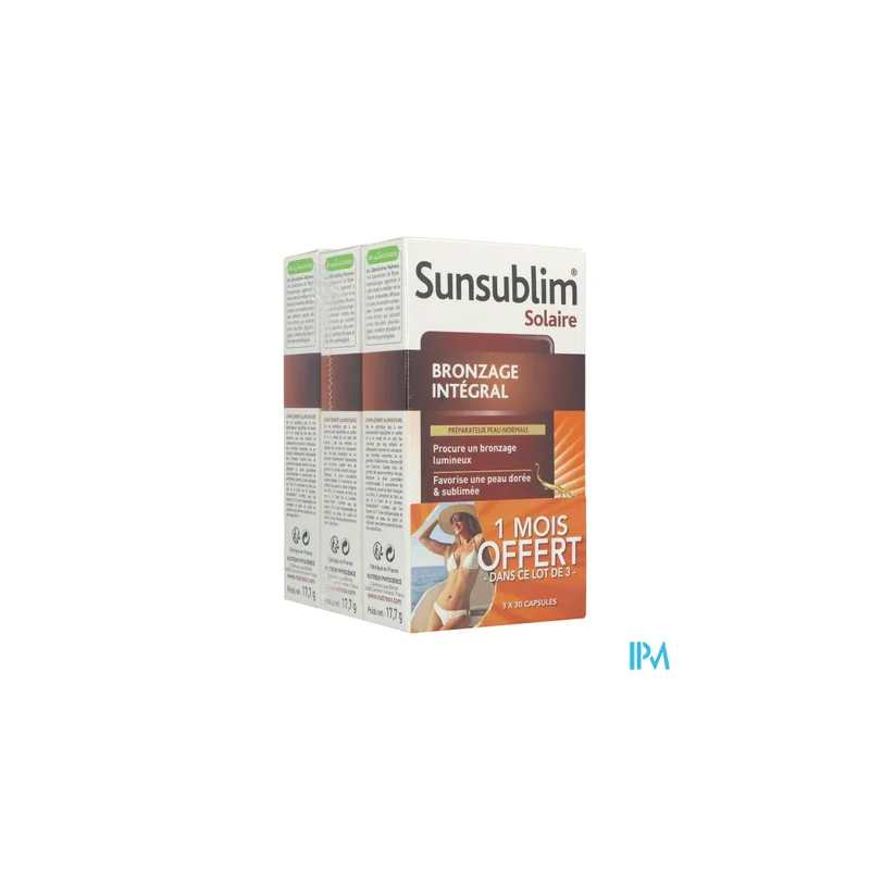 SUNSUBL BRONZ INTEGR CAPS30 X3