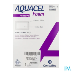 AQUACEL FOAM ADH 8X13CM 10