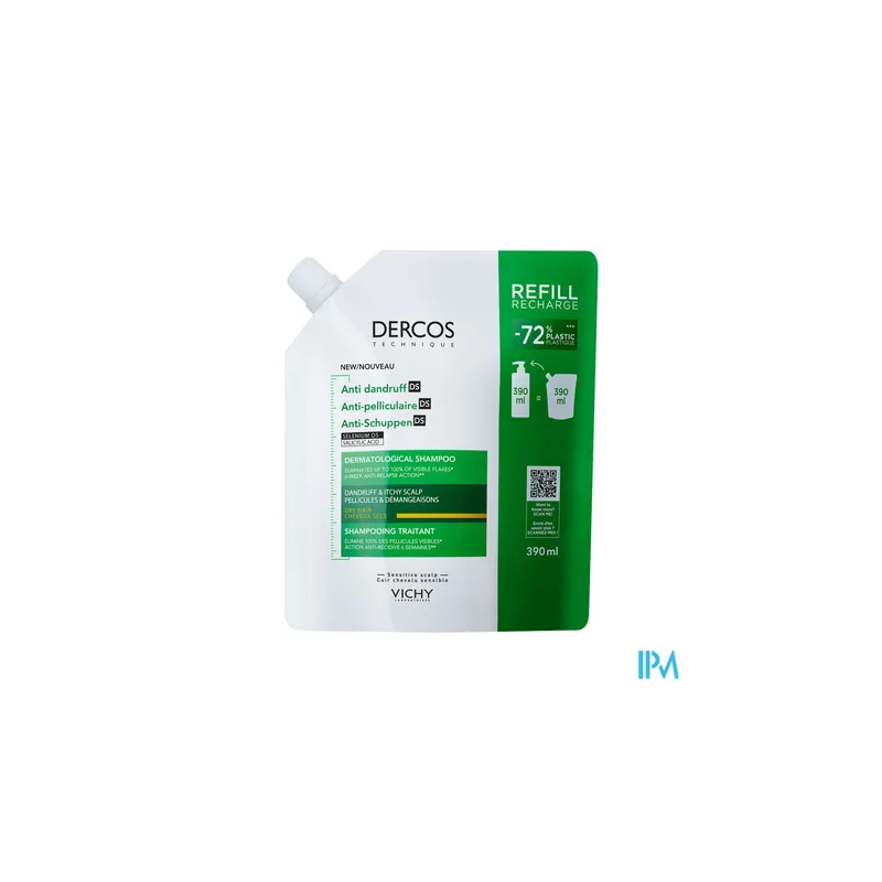 Dercos ds sh a pel sec rech 390ml - La Grande Pharmacie