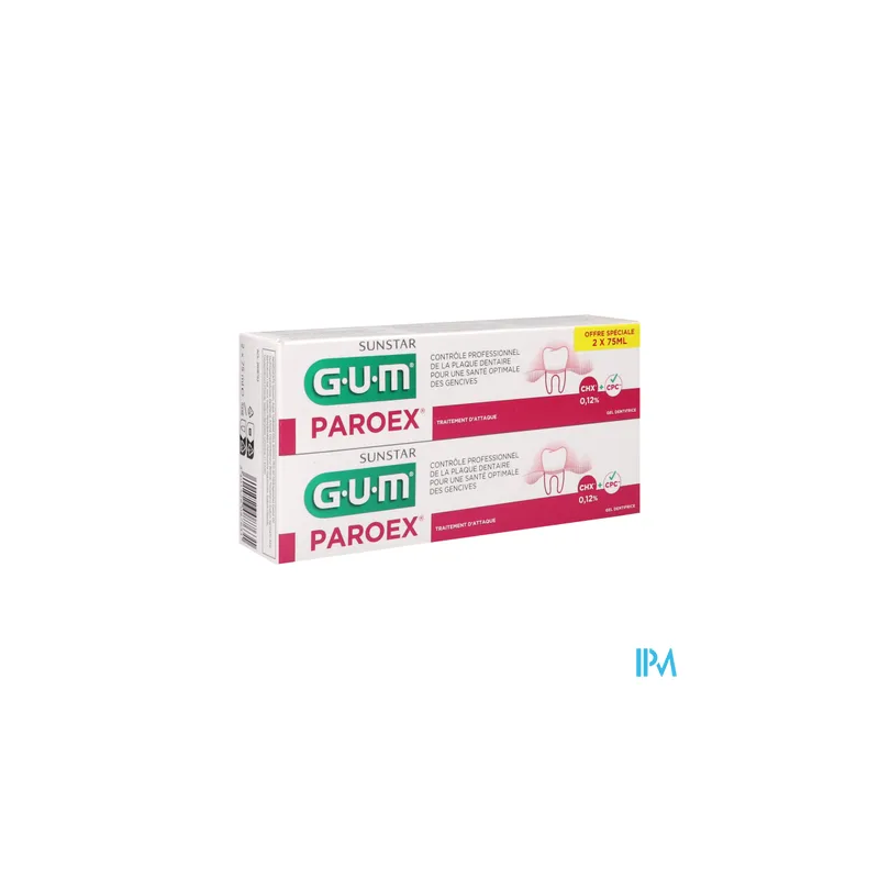 GUM PAROEX DENT ANTIPLAQUE 75MLX2