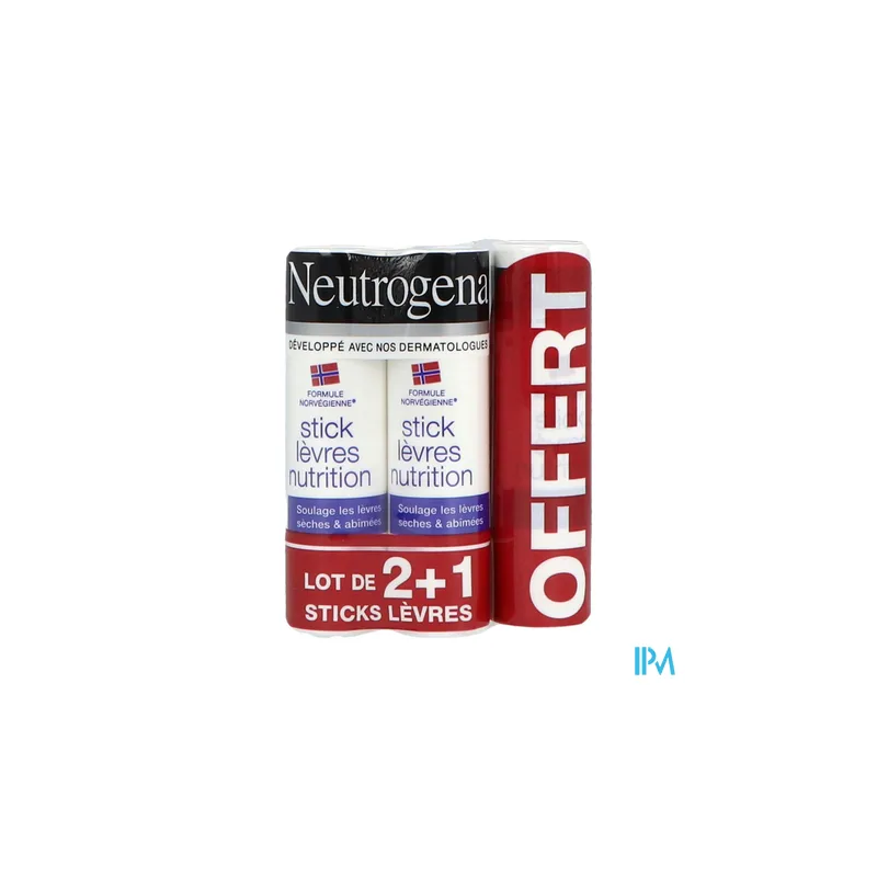 NEUTROGENA STICK LEVRE 4,8G X3