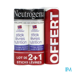 NEUTROGENA STICK LEVRE 4,8G X3