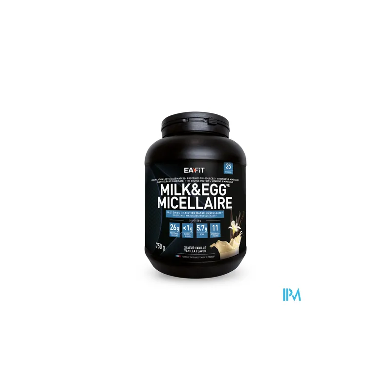 EA-FIT MILK&EGG95 MICEL VANIL 750G