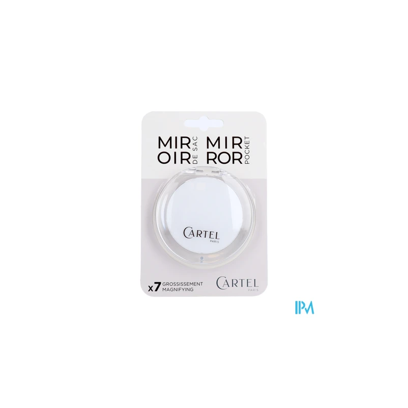 CARTEL MIROIR SAC ROND BLANC