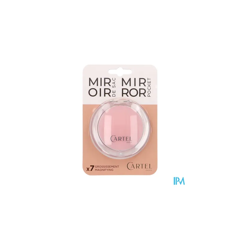 CARTEL MIROIR POCHE ROND ROSE