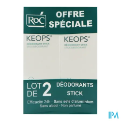 KEOPS DEOD STICK 24H S/ALC 40ML X2
