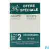 KEOPS DEOD STICK 24H S/ALC 40ML X2