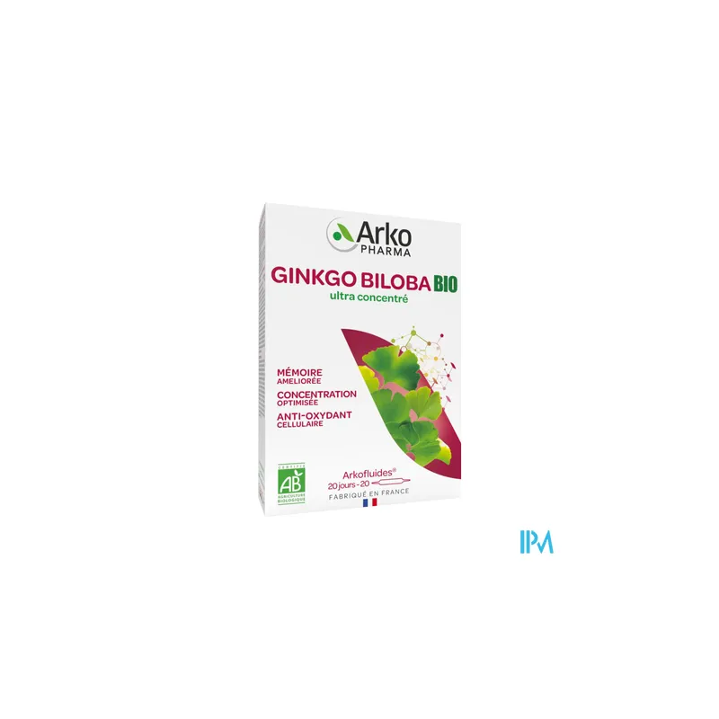 ARKOFL GINKGO BILOBA BIO AMP 20