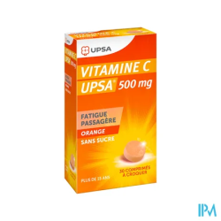 VIT C 500MG UPSA CPR CROQ 15 X2