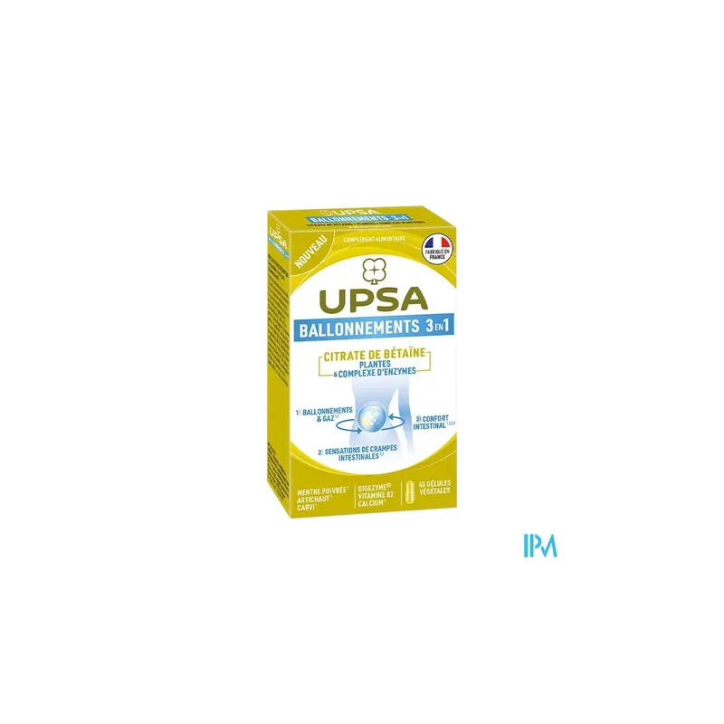 UPSA BALLONNEMENTS 3EN1 GELULE 40