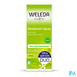 WELEDA DUO DEOD CITRUS 24H 2X100ML