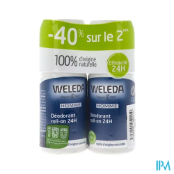 WELEDA HOM DEOD 24H ROLLON 50MLX2