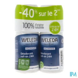 WELEDA HOM DEOD 24H ROLLON 50MLX2