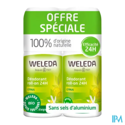 WELEDA DEOD24H CITRUS ROLLON50MLX2