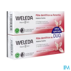 WELEDA PATE DENT RATANHIA 75ML X2