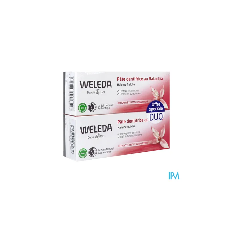 WELEDA PATE DENT RATANHIA 75ML X2