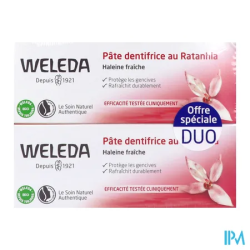WELEDA PATE DENT RATANHIA 75ML X2