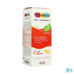 PEDIAKID FER+VIT B BANANE SP 125ML
