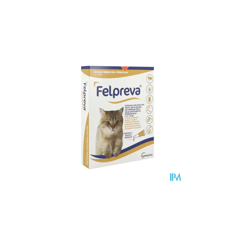 FELPREVA SPOT-ON CHAT MOY 0,74MLX2