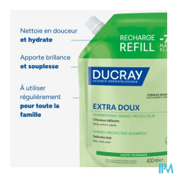 Ducray sh extra doux 400ml rech - La Grande Pharmacie