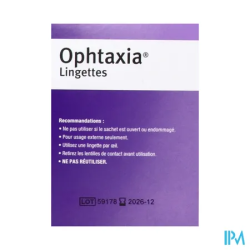 OPHTAXIA LINGETTE HYGIENE/SOIN 20
