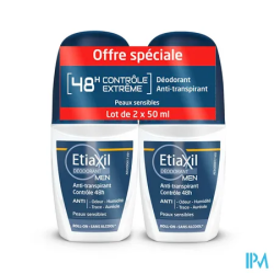 ETIAXIL DEO HOM 48H ROLLON 50MLX2
