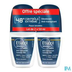 ETIAXIL DEO HOM 48H ROLLON 50MLX2
