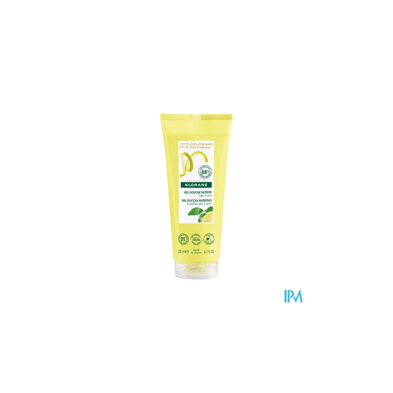 Klorane gel dch zeste agrume200ml - La Grande Pharmacie