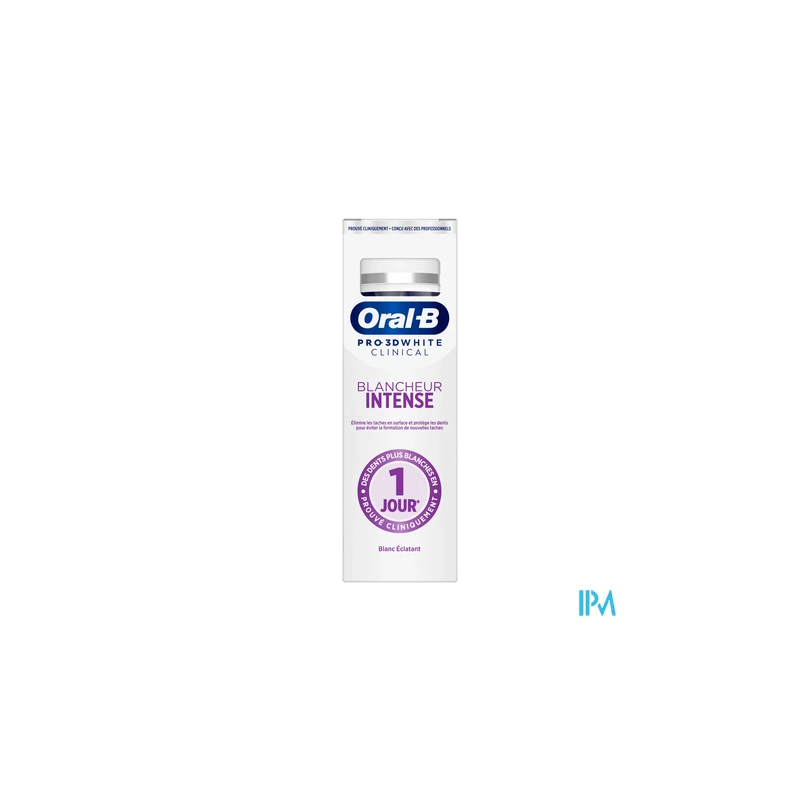 Oral b dent 3d white clinical 75ml - La Grande Pharmacie