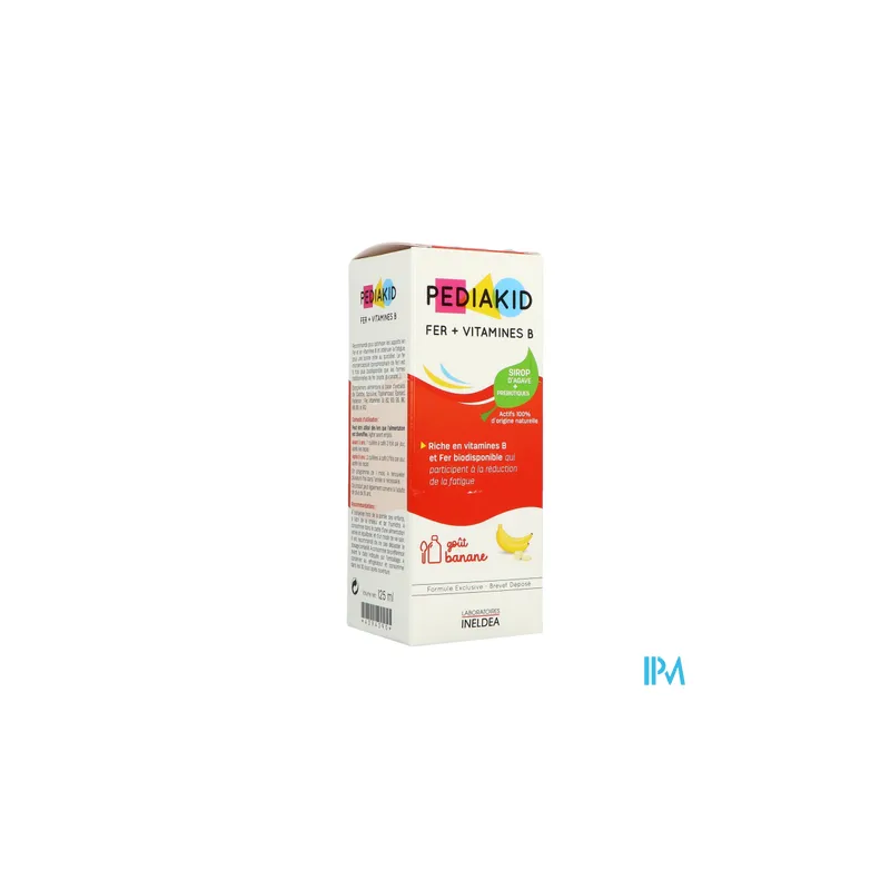 PEDIAKID FER+VIT B BANANE SP 125ML