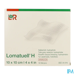 Lomatuell h tulle gras 10x10 10 - La Grande Pharmacie