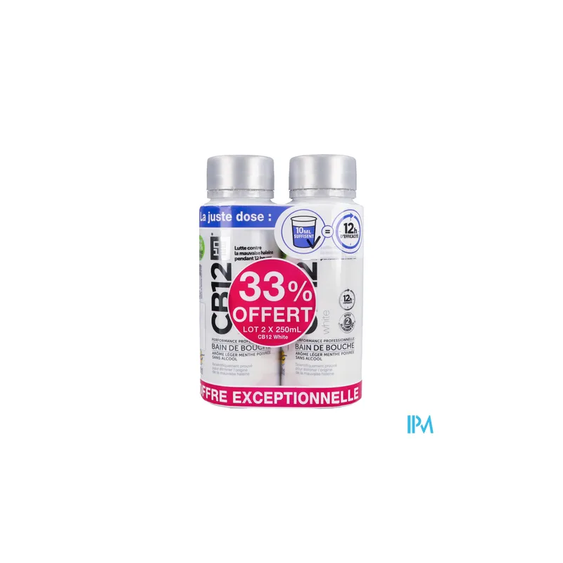 CB12 WHITE BAIN DE BOUCHE 250MLX2