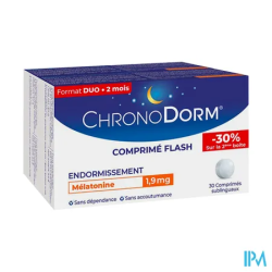 CHRONODORM MELATONINE 1,9MG 30X2