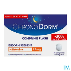 CHRONODORM MELATONINE 1,9MG 30X2