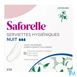 SAFORELLE COTON PROT SERV NUIT 10