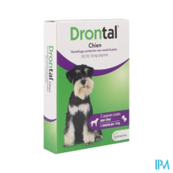Vetoquinol drontal vermifuge chien comprime 2 - La Grande Pharmacie