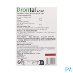 Vetoquinol drontal vermifuge chien comprime 2 - La Grande Pharmacie