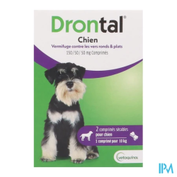 Vetoquinol drontal vermifuge chien comprime 2 - La Grande Pharmacie