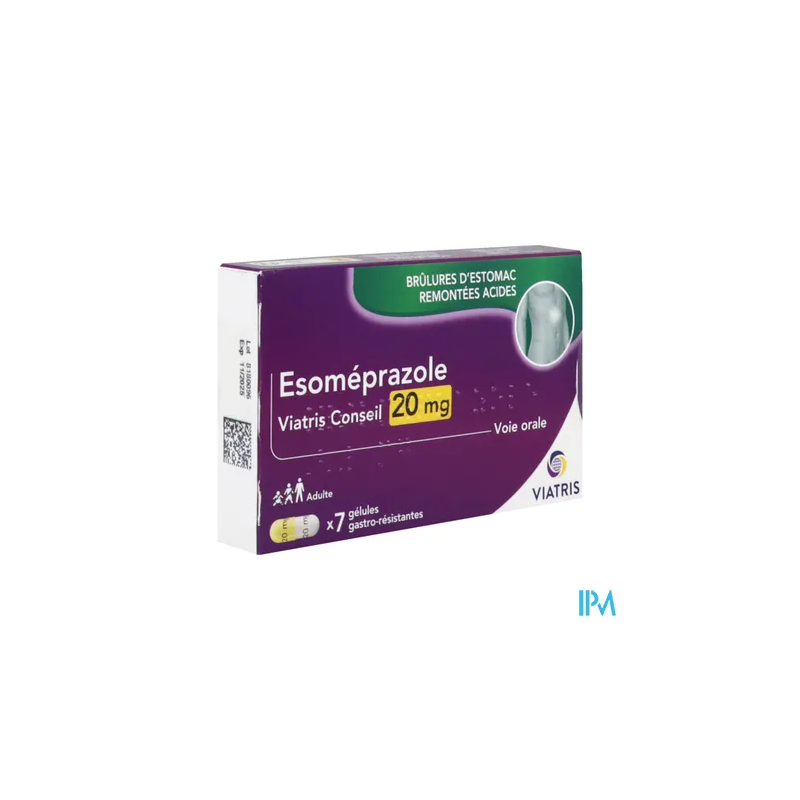 Esomeprazole 20mg vts cons gel 7 - La Grande Pharmacie