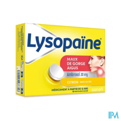 Lysopaine citron 20mg s s past 18 - La Grande Pharmacie