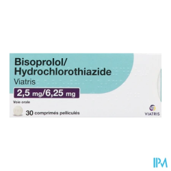 Bisoprolol hyd 2 5 6 25mg vt c30x1 - La Grande Pharmacie