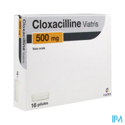 CLOXACILLINE 500MG VIATRIS GEL 16