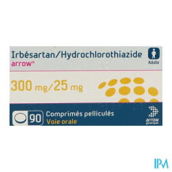 IRBESARTAN/HYD 300/25MG ARW CP90