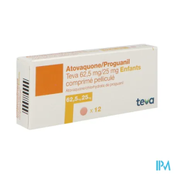 ATOVAQU/PROG 62,5/25MG TEVA CPR 12