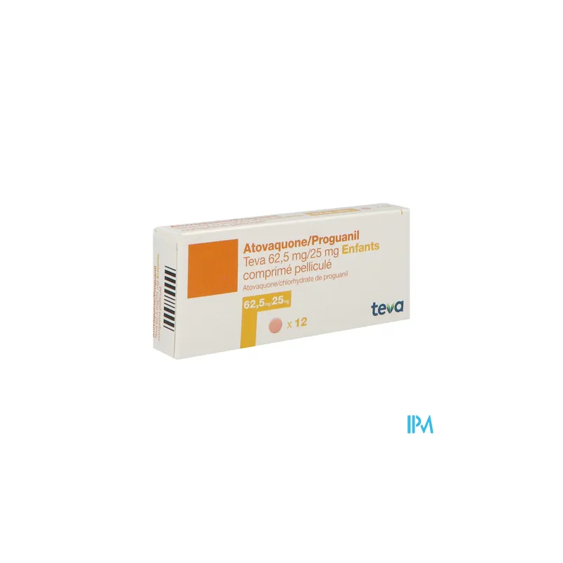 ATOVAQU/PROG 62,5/25MG TEVA CPR 12