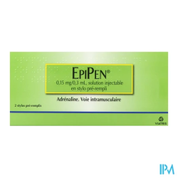 EPIPEN 0,15MG/0,3ML STYLO IM 2