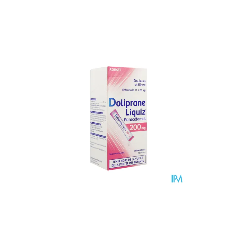 DOLIPRANELIQUIZ 200MG SACHET S/S12