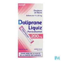 DOLIPRANELIQUIZ 200MG SACHET S/S12